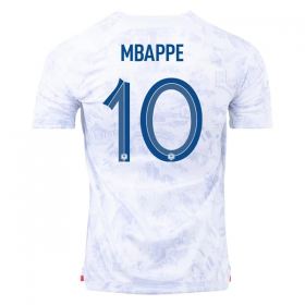 Camisolas de futebol França Mbappé 10 Equipamento Alternativa World Cup 2022 Manga Curta